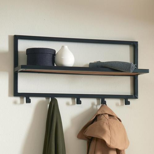 *WOONWINKEL* Kapstok Zwart Staal Met Legplank, Huis en Inrichting, Woonaccessoires | Kapstokken, Nieuw, Verzenden