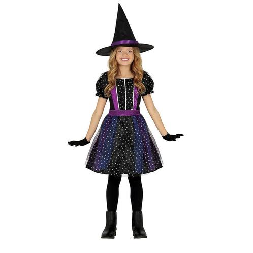 Heks Halloween Kostuum Meisje Ster Glitter, Hobby en Vrije tijd, Feestartikelen, Nieuw, Verzenden