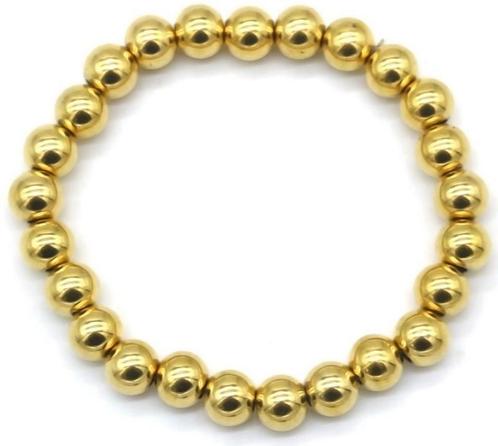 Armband - Stainless steel - 8 Millimeter, Sieraden, Tassen en Uiterlijk, Armbanden, Goud, Nieuw, Staal, Verzenden
