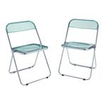 Klapstoel set van 2 Pornainen 74x46x47 cm mintgroen [en.casa, Huis en Inrichting, Stoelen, Verzenden, Nieuw