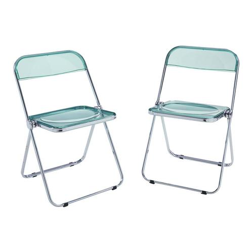 Klapstoel set van 2 Pornainen 74x46x47 cm mintgroen [en.casa, Huis en Inrichting, Stoelen, Verzenden