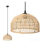 Hanglamp LED E27 bamboe 30cm  Riga, Huis en Inrichting, Lampen | Hanglampen, Overige materialen, 50 tot 75 cm, Nieuw, Ophalen of Verzenden