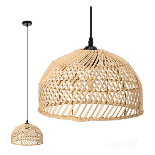 Hanglamp LED E27 bamboe 30cm  Riga, Huis en Inrichting, Lampen | Hanglampen, 50 tot 75 cm, Nieuw, Overige materialen, Ophalen of Verzenden