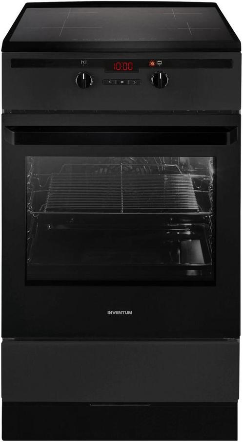 Inventum VFI5042ZWA inductie fornuis  - 50 cm. breed - zwart, Witgoed en Apparatuur, Fornuizen, 45 tot 60 cm, Vrijstaand, 4 kookzones