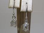 Witte Herkimer-diamant Oorbellen - Hoogte: 26 mm - Breedte: