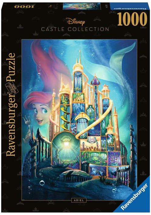 Disney Kasteel Ariel Puzzel (1000 stukjes) | Ravensburger -, Hobby en Vrije tijd, Denksport en Puzzels, Nieuw, Verzenden