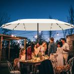 TRUUSK Dubbele Parasol Met LED, 440 X 256 Cm, Tuinparasol Me, Verzenden, Nieuw