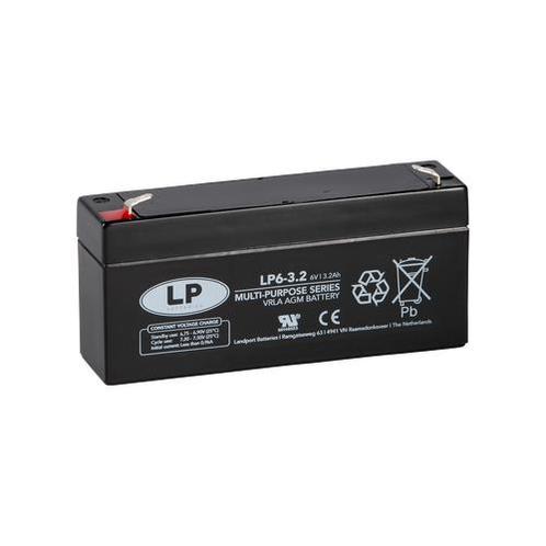 Landport (LP) VRLA-LP accu 6 volt 3,2 ah LP6-3,2, Computers en Software, Noodvoedingen (UPS), Nieuw, Ophalen of Verzenden
