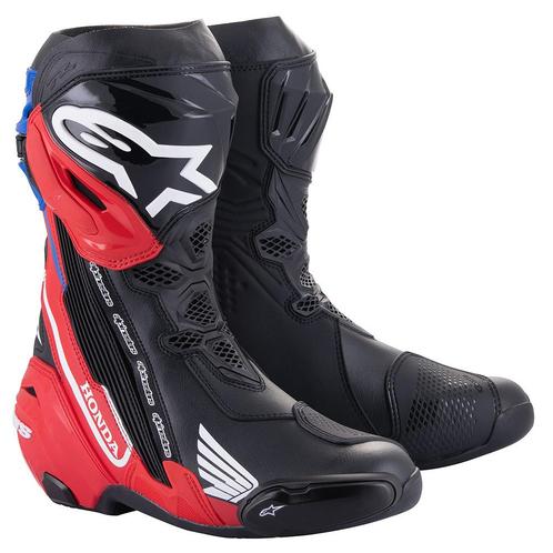 Alpinestars Honda Supertech R Laarzen Zwart Helderrood Blauw, Motoren, Kleding | Motorkleding, Heren, Nieuw met kaartje, Laarzen