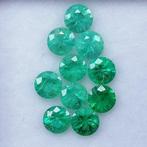 10 pcs Groen Smaragd - 1.73 ct - Instituto Gemólogico, Sieraden, Tassen en Uiterlijk, Edelstenen, Nieuw
