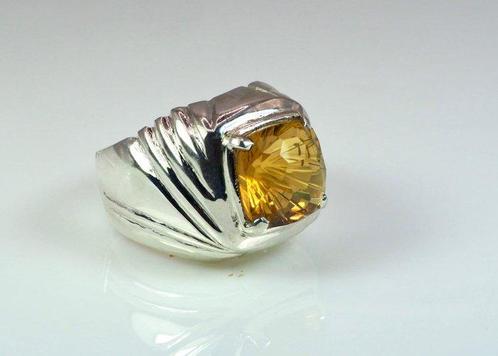 Zonder Minimumprijs - Ring Zilver Citrien, Sieraden, Tassen en Uiterlijk, Ringen