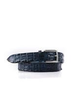 Originele croco leren riem Napoli blauw 499 euro NU 349,50, Kleding | Heren, Riemen en Ceinturen, Nieuw, Echt leder, Riccamente