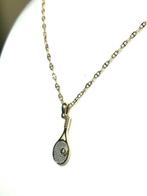 Ketting met hanger - 18 karaat Geel goud, Witgoud, Sieraden, Tassen en Uiterlijk, Antieke sieraden