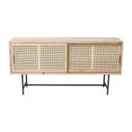 Webbing Sumatra dressoir  - metalen poten - 80x160x42 cm, Huis en Inrichting, Verzenden, Nieuw