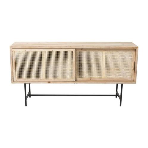 Webbing Sumatra dressoir  - metalen poten - 80x160x42 cm, Huis en Inrichting, Kasten | Dressoirs, Verzenden