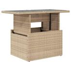 Tuintafel Glas & Rattan - Stijlvol Tweedekansje! OP=OP, Ophalen of Verzenden, Nieuw, Rechthoekig, Kunststof