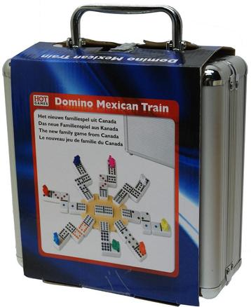 Mexican Train Domino in Aluminium Koffer (Dubbel 12) | HOT beschikbaar voor biedingen