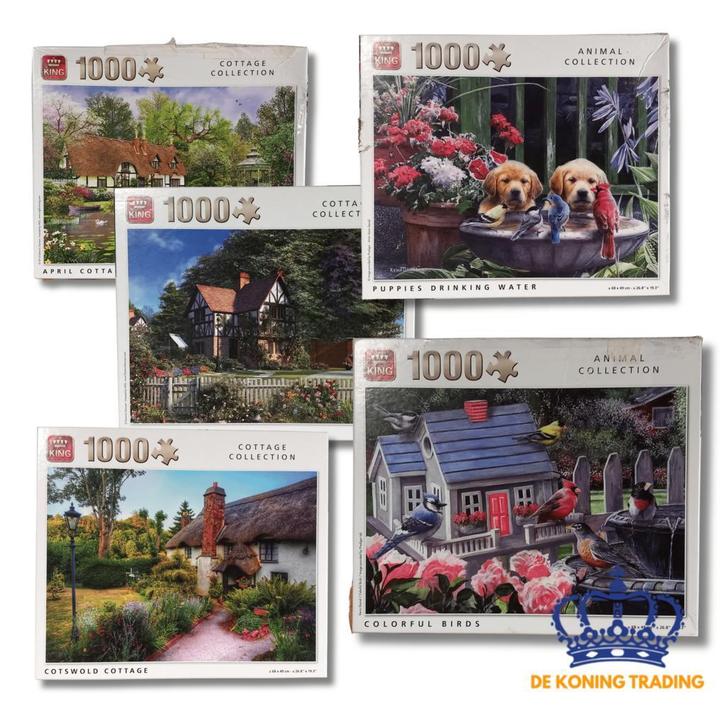 King Puzzels | Puzzels 1000 stukjes | Legpuzzels | Puzzel, Hobby en Vrije tijd, Denksport en Puzzels, Legpuzzel, Gebruikt, 500 t/m 1500 stukjes
