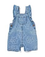 HEMA Babytuinbroek denim bloemen denim, Verzenden, Nieuw