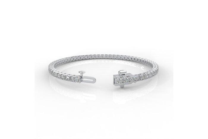 Zonder Minimumprijs - Tennis armband - 14 karaat Witgoud -, Sieraden, Tassen en Uiterlijk, Antieke sieraden