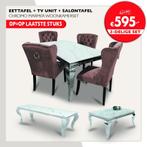 Marmer Eettafel + Salontafel + Tv Unit Woonkamer €595