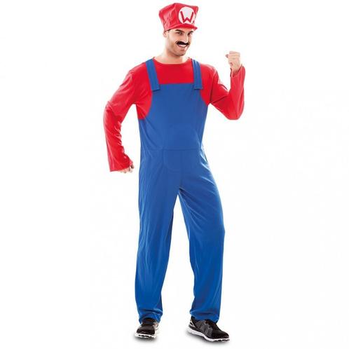 Mario Loodgieter Kostuum – Rode Jumpsuit met Hoed en Snor XL, Kleding | Heren, Carnavalskleding en Feestkleding, Carnaval, Maat 46 (S) of kleiner