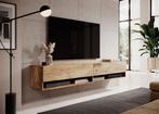 TV-Meubel kastanje eiken zwevend hangend 180 cm, Huis en Inrichting, Kasten | Televisiemeubels, Overige materialen, Verzenden