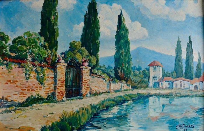 Noël Barbry (XX) - Reflets au canal, Antiek en Kunst, Kunst | Schilderijen | Klassiek