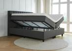 Boxspring met opbergruimte Torino 180 200 Antraciet, Huis en Inrichting, Nieuw, Grijs, 180 cm, Modern