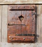 Antiek Deur - 19e eeuw - luikje, donker