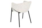 Design Stoel NOBLESSE beige chenille zwart metalen frame -, Huis en Inrichting, Stoelen, Ophalen of Verzenden, Nieuw