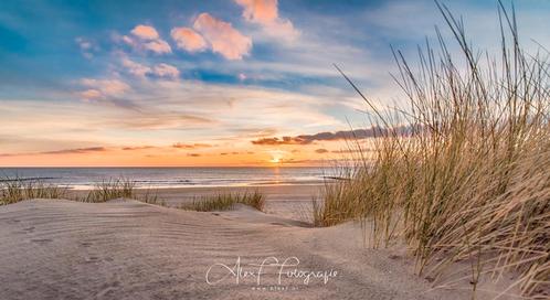 Strand en Zonsondergang Fotos op Canvas Dibond Tuindoeken, Huis en Inrichting, Woonaccessoires | Schilderijen, Tekeningen en Foto's