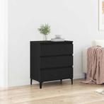 vidaXL Dressoir 60x35x70 cm bewerkt hout zwart eikenkleurig, Verzenden, Nieuw, Overige houtsoorten, Minder dan 50 cm