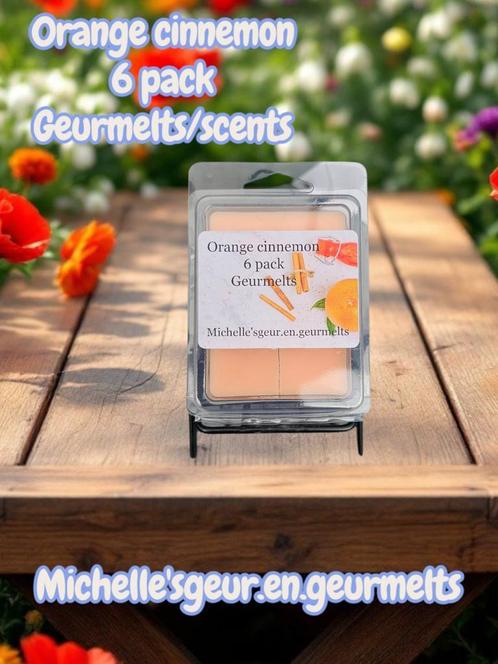 Orange cinnemon 6 pack geurmelts, Huis en Inrichting, Woonaccessoires | Kandelaars en Kaarsen, Overige kleuren, Nieuw, Ophalen of Verzenden