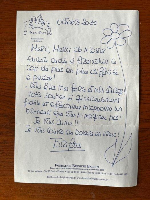 Brigitte Bardot - Bedankbrief - 2010, Verzamelen, Film en Tv