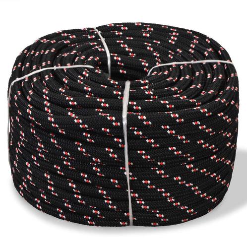 vidaXL Boot touw 16 mm 50 m polypropyleen zwart, Doe-het-zelf en Verbouw, IJzerwaren en Bevestigingsmiddelen, Nieuw, Verzenden