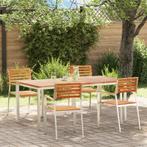 vidaXL 5-delige Tuinset massief teakhout, Tuin en Terras, Verzenden, Nieuw