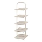 Schoenenrek Poytya met 5 planken chamapgne 119x34x32 cm [en., Huis en Inrichting, Verzenden, Nieuw