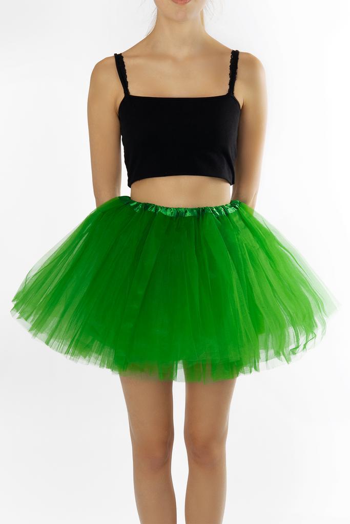KIMU® Tutu Donkergroen Tule Rokje 98 104 110 116 Donkergroen, Kinderen en Baby's, Carnavalskleding en Verkleedspullen, Meisje