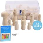 Houten poppetjes - Peg dolls - Herst figuren - Incl e-book, Hobby en Vrije tijd, Knutselen, Verzenden, Nieuw