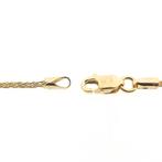 Gouden vossenstaart schakel ketting | 60 cm (unisex), Ophalen of Verzenden, Gebruikt, Overige kleuren, Goud