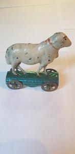 IJF - Blikken speelgoed - Rare Antique Tin Penny Toy, Sheep, Antiek en Kunst, Antiek | Speelgoed