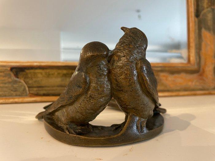 Louis Albert Carvin (1860-1951) - sculptuur, Couple, Antiek en Kunst, Antiek | Keramiek en Aardewerk
