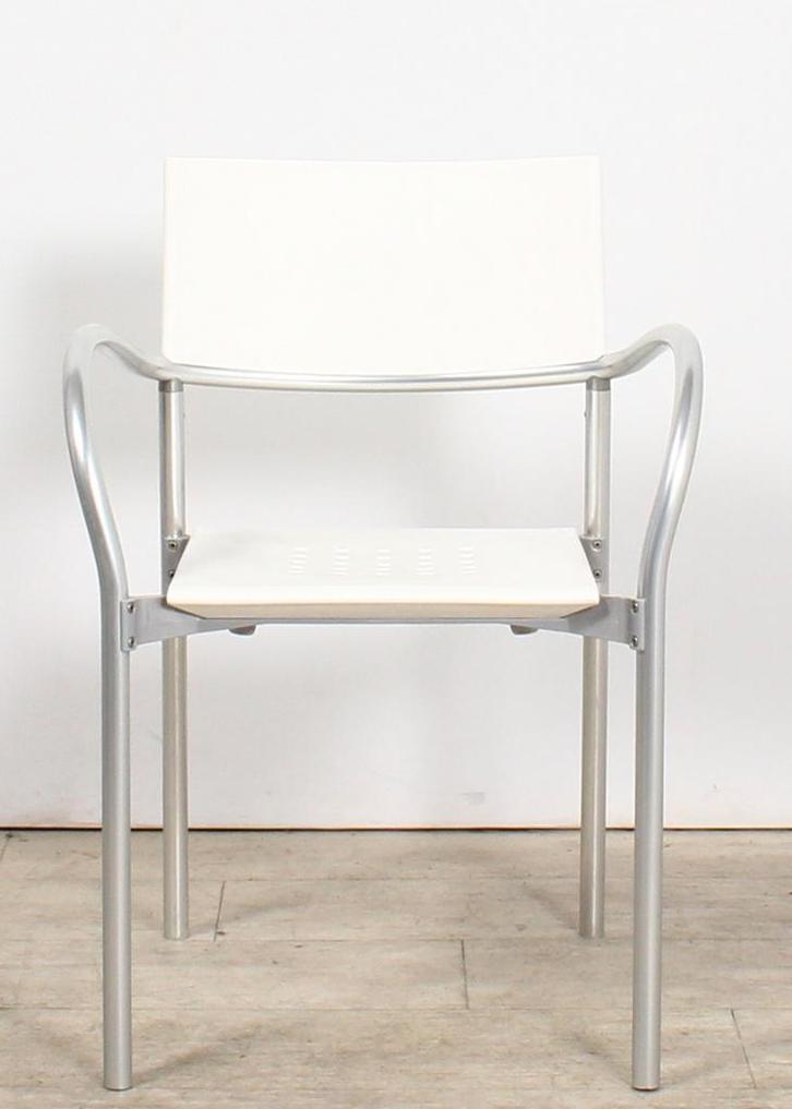 Segis Breeze kantinestoel, 4-poots, wit-aluminium, Huis en Inrichting, Stoelen, Nieuw, Ophalen of Verzenden