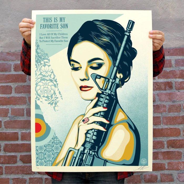 Shepard Fairey (OBEY) (1970) - Miss Americas Favorite Son, Antiek en Kunst, Kunst | Designobjecten