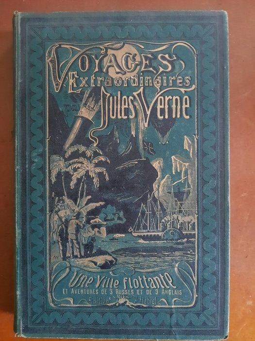 Jules Verne - Une ville flottante [cartonnage à lobus vert, Antiek en Kunst, Antiek | Boeken en Bijbels