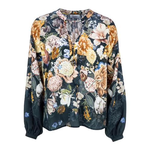 Princess goes Hollywood • zijden blouse bloem • 36, Kleding | Dames, Tops, Zwart, Nieuw, Maat 36 (S), Verzenden