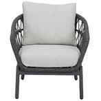 Arezzo low dining loungestoel antraciet rope, Ophalen of Verzenden, Nieuw