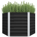 vidaXL Plantenbak verhoogd 129x129x77cm gegalvaniseerd staal, Tuin en Terras, Bloembakken en Plantenbakken, 100 cm of meer, Verzenden