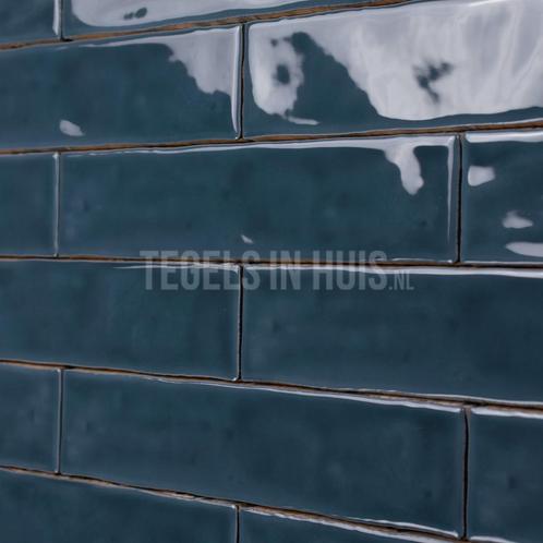 Wandtegel handvorm twilight donker blauw 5x25 wandtegel, Doe-het-zelf en Verbouw, Tegels, Wandtegels, Nieuw, 10 m² of meer, Keramiek